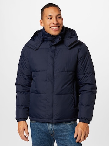 !Solid Winter Jacket in Blue: front