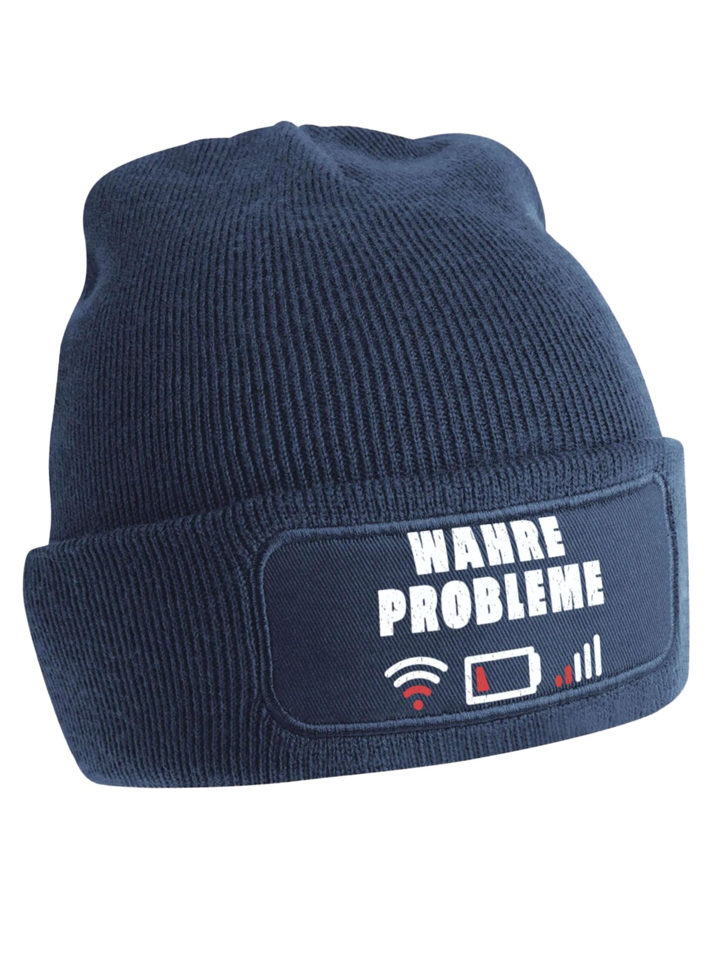 Youth Designz Beanie 'Wahre Probleme' in Blue
