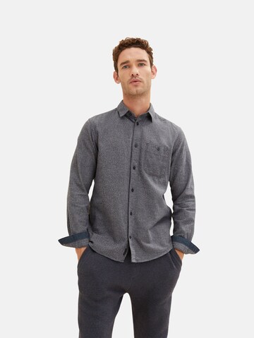 TOM TAILOR Regular fit Button Up Shirt in Grey