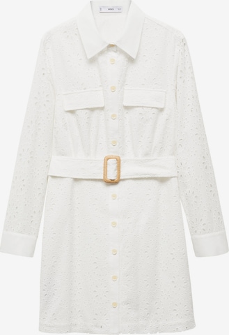 MANGO Shirt Dress 'Shirly' in White: front