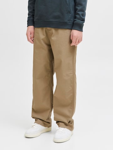 Jack & Jones Junior Loose fit Trousers in Brown: front