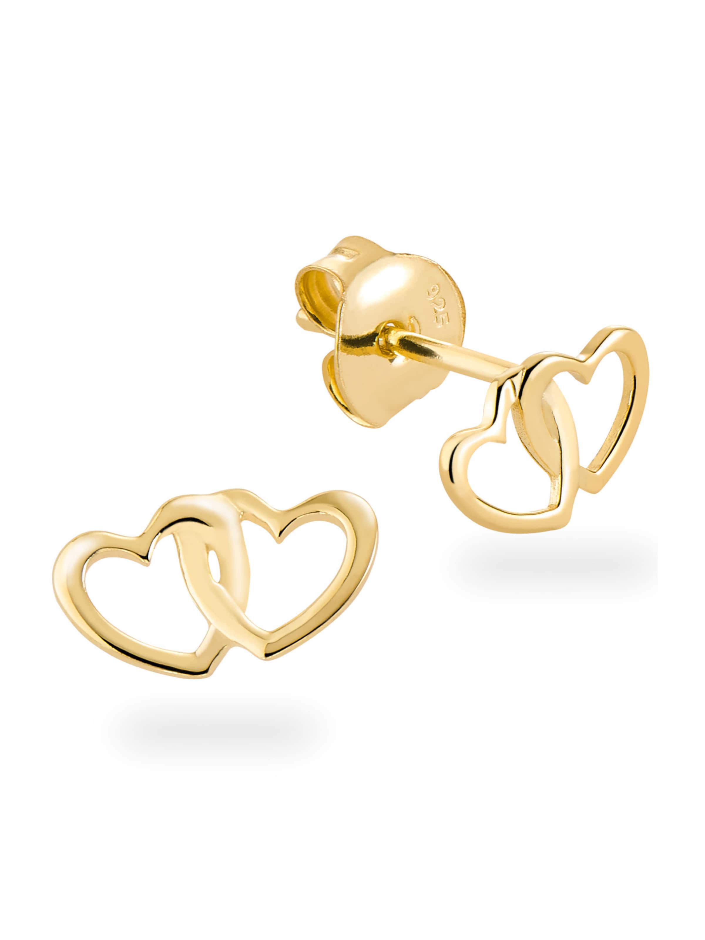 Boucles d'oreilles 'Twin Hearts Ohrstecker 925 Silber' Pure Schmuck en or : devant