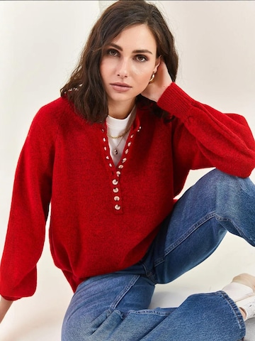 Bianco Lucci Pullover 'Pullover' in Rot: Vorderseite
