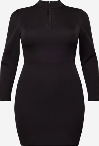 Trendyol Curve Obleka | črna barva: sprednja stran