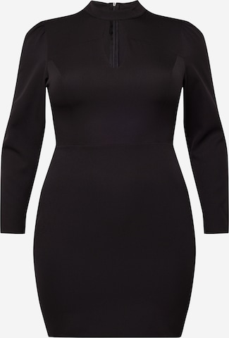 Rochie de la Trendyol Curve pe negru: față