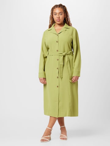 Warehouse Curve Shirt dress in Green