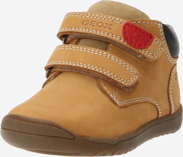 GEOX First-Step Shoes 'MACCHIA' in Brown: front