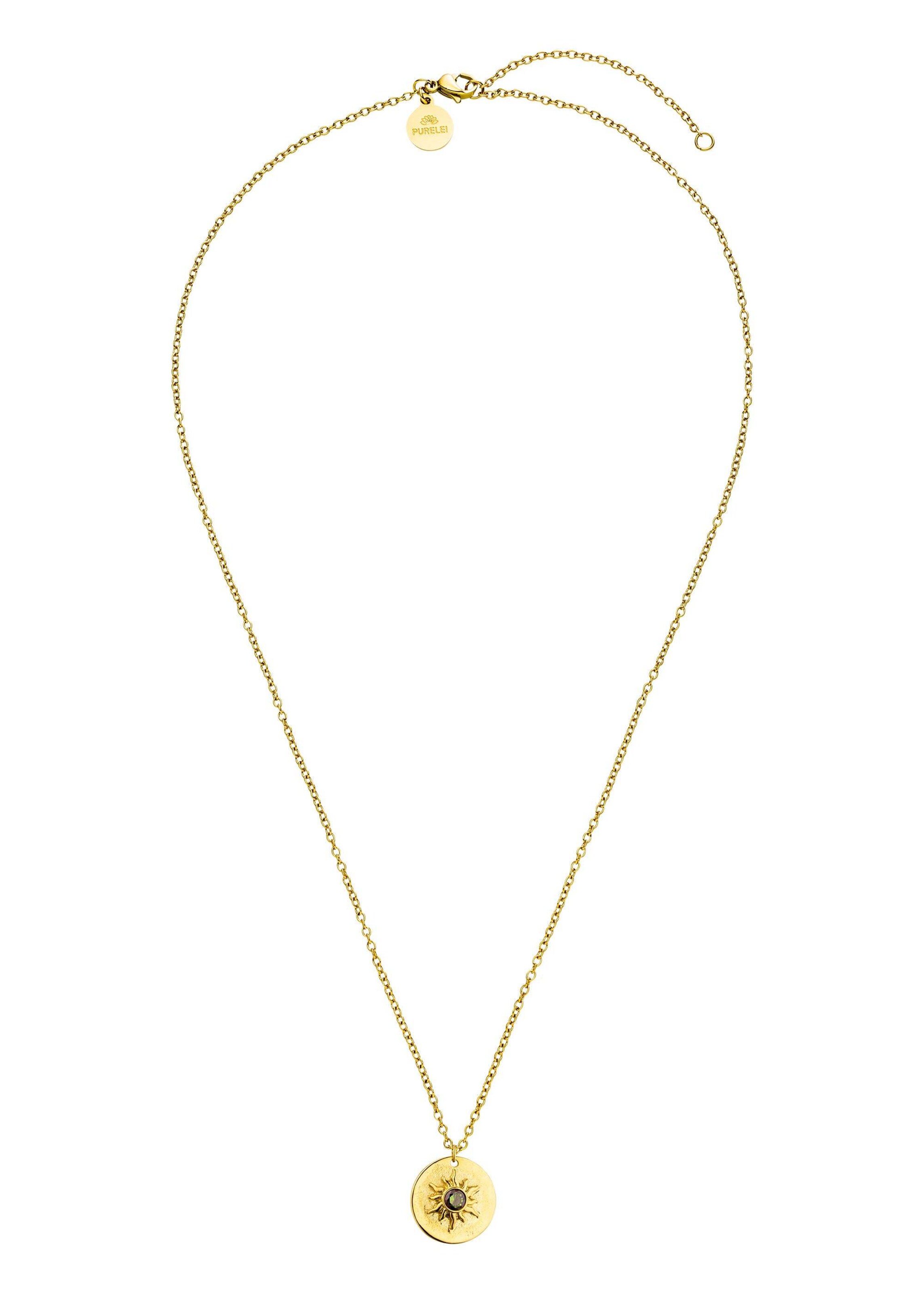 PURELEI Necklace 'Luana Coin' in 50 - 55cm in Gold, Item view