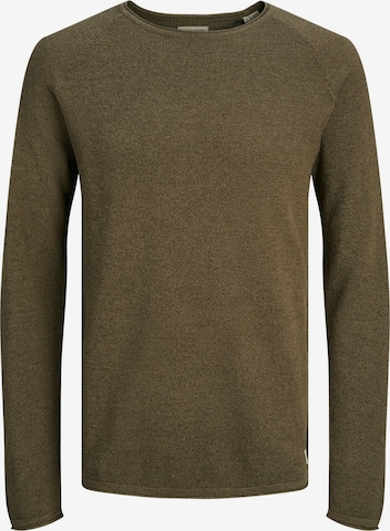 JACK & JONES Pulóver 'HILL' - barna: elől