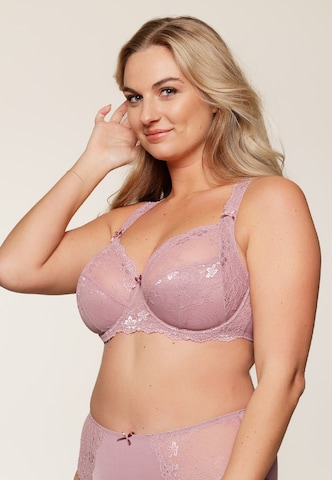 LingaDore Minimiser Bra in Purple: front