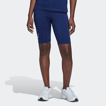 ADIDAS ORIGINALS Skinny Shorts 'Bike' in Blau: predná strana