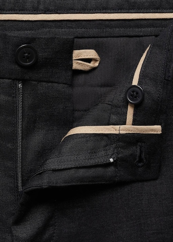MANGO MAN Slim fit Chino Pants 'Oyster' in Black