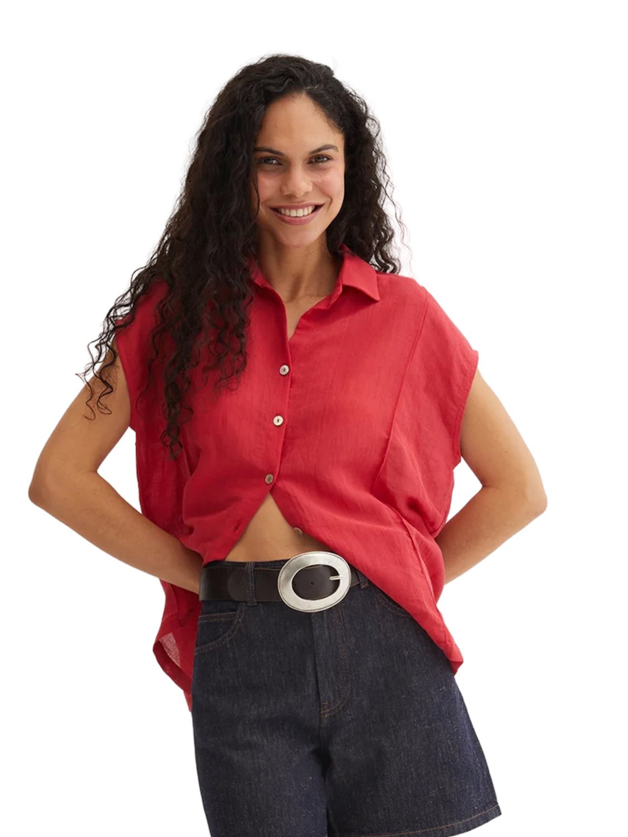 SILK & CASHMERE Shirt in Red