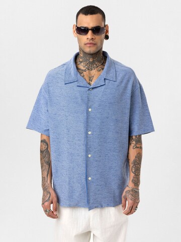 Dandalo Comfort Fit Hemd 'Ben' in Blau: Vorderseite