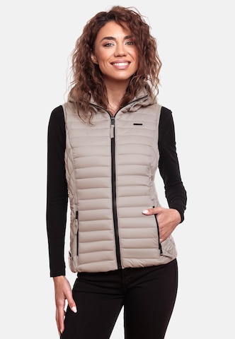 MARIKOO Vest 'Hasenpfote' in Grey: front