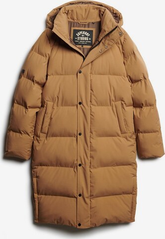 Manteau d’hiver Superdry en marron : devant