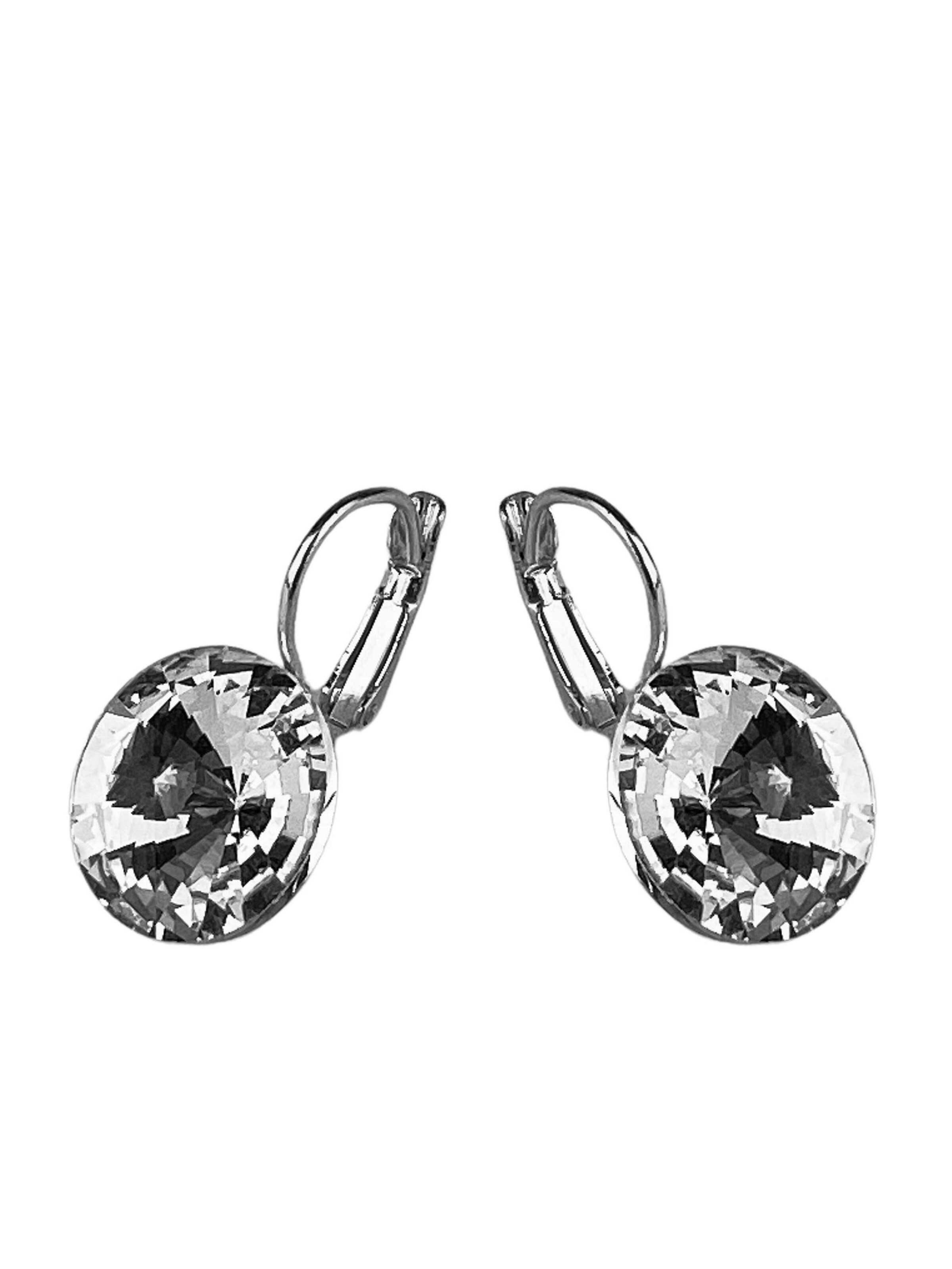 COLLEZIONE ALESSANDRO Earrings 'München' in Transparent: front