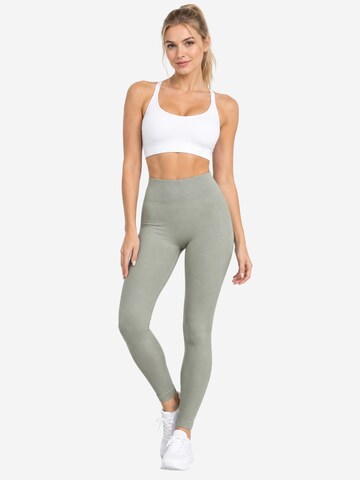 Skinny Leggings 'Wulibike Flex Core Seamless Scrunch Yoga Leggings' di WULIBIKE in grigio
