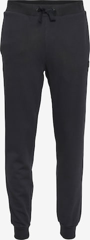 Effilé Pantalon 'TEAK' KnowledgeCotton Apparel en noir : devant