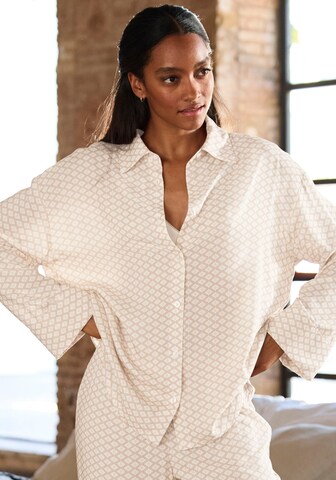 LASCANA Schlafshirt in Beige