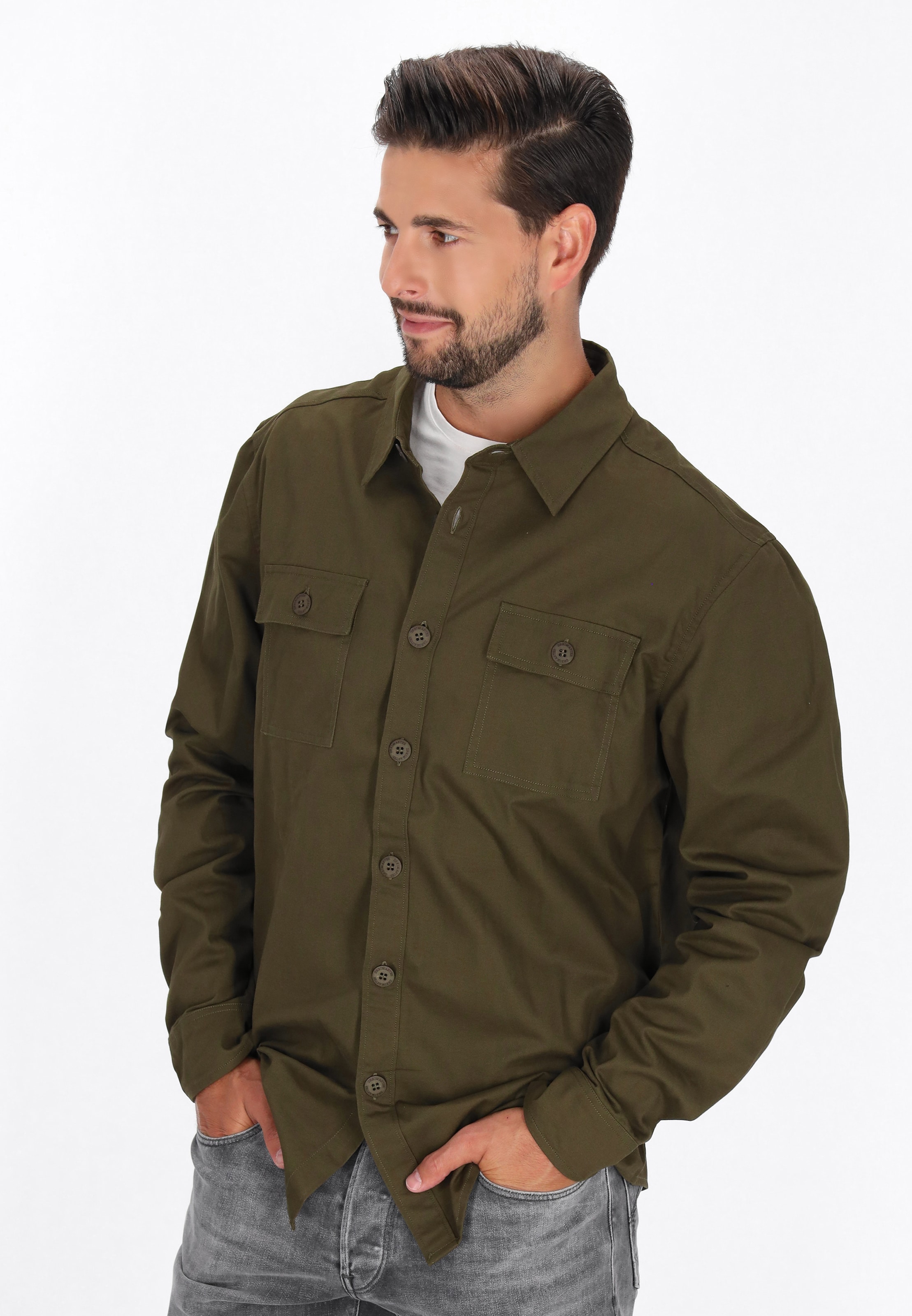 baradello - Regular Fit Camisa em verde: frente