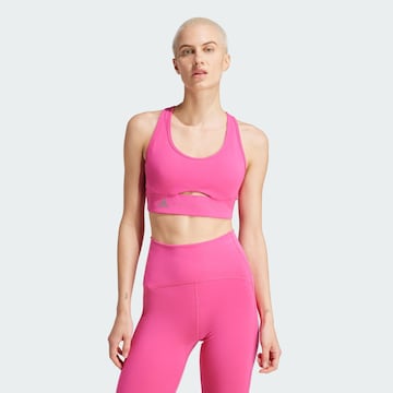 Bustieră Sutien sport 'True Strength' de la ADIDAS BY STELLA MCCARTNEY pe roz: față