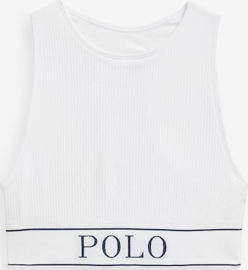Polo Ralph Lauren Bralette Bra ' Neck Top ' in White: front