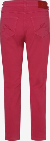 MAC Slim fit Pleat-Front Pants 'Angela' in Pink