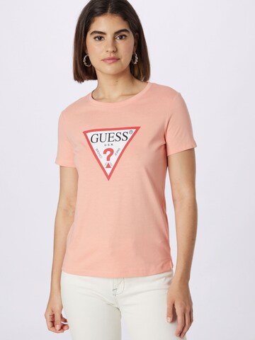 T-shirt GUESS en rose : devant