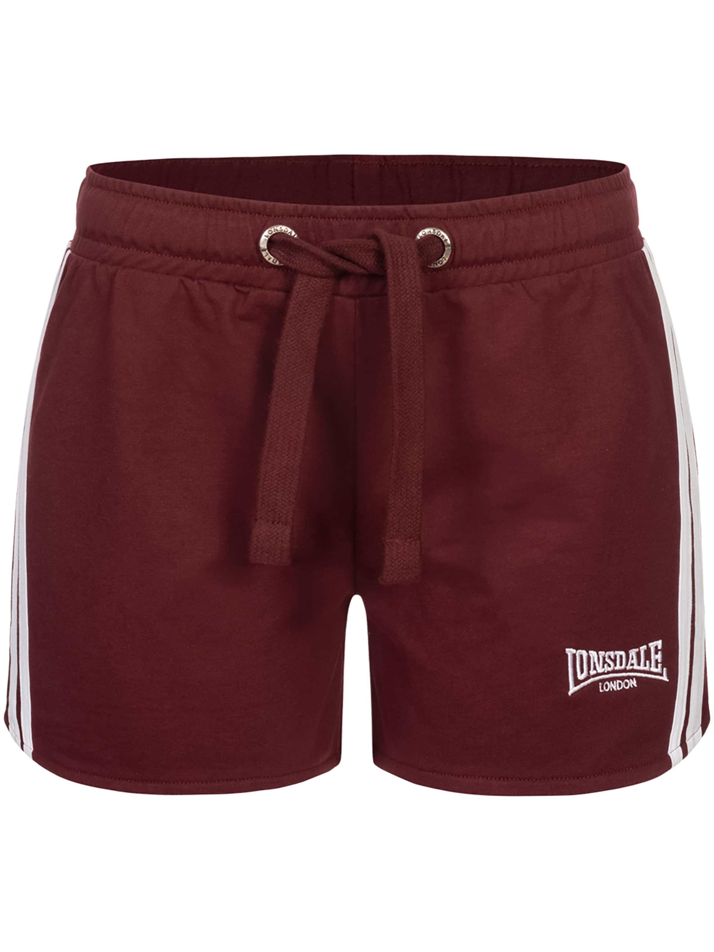 LONSDALE Regular Trousers 'Carloway' in Red: front