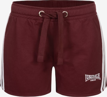 sarkans LONSDALE Standarta Bikses 'Carloway': no priekšpuses