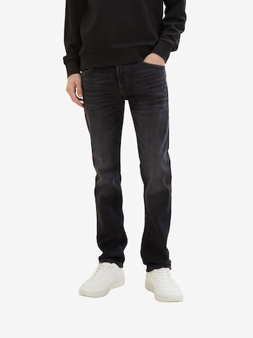 TOM TAILOR DENIM Slimfit Jeans 'Piers' i svart: framsida