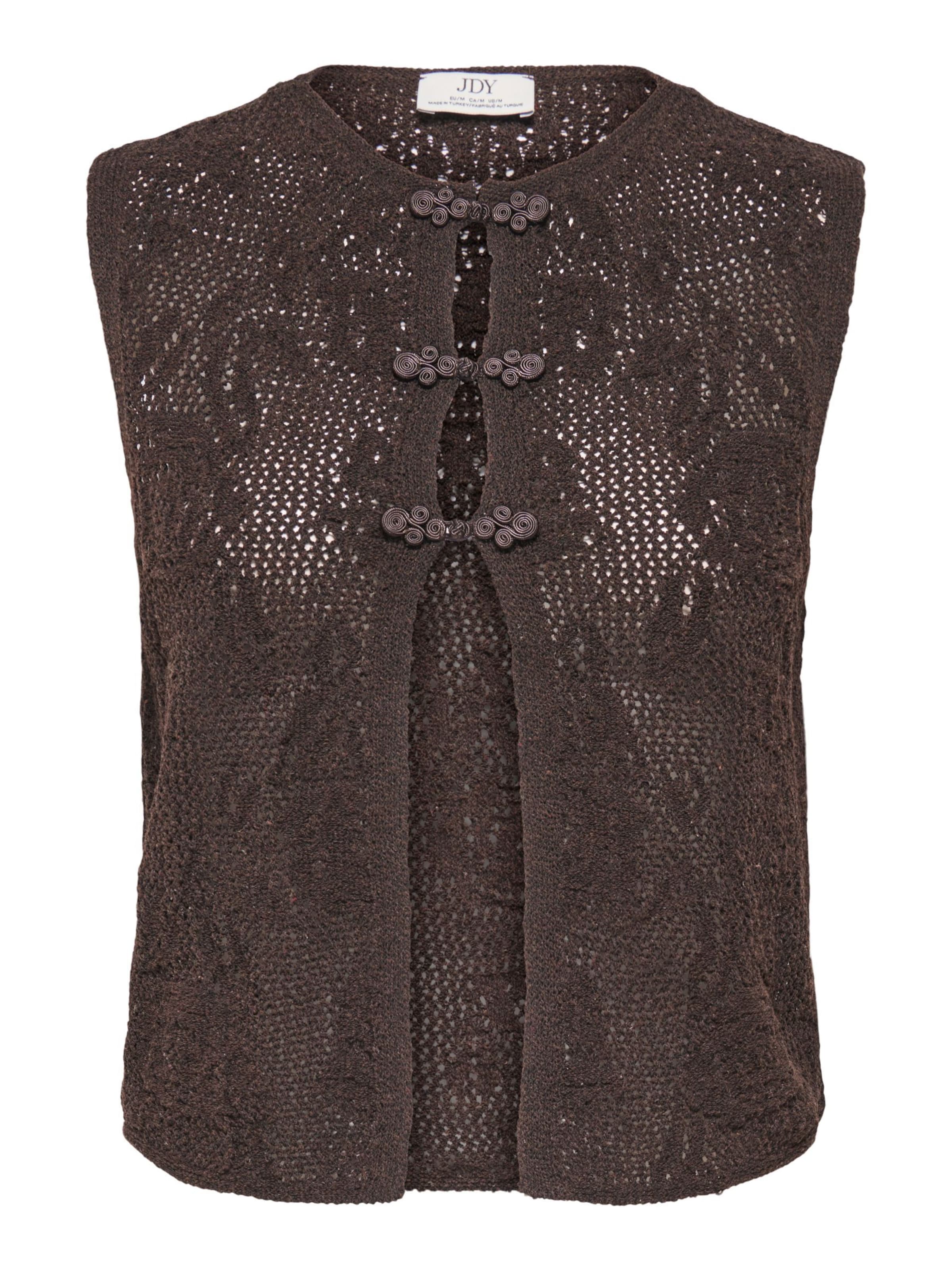 JDY Gebreid vest in Bruin: voorkant