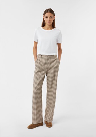 COMMA - regular Pantalón de pinzas en beige: frente