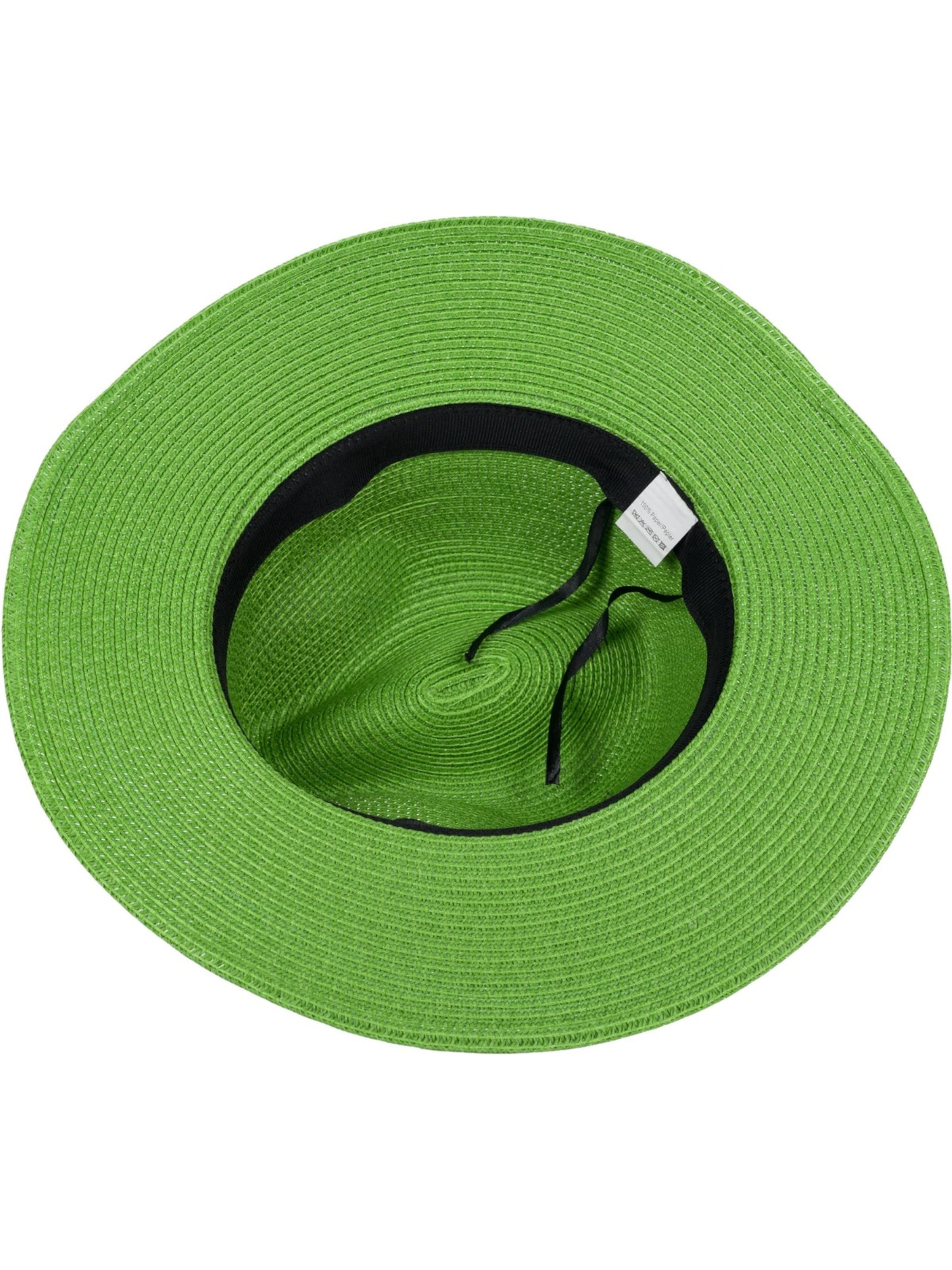 styleBREAKER Hat 'Panama Strohhut - Knautschhut' in Green
