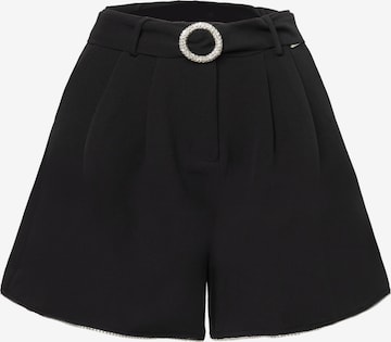 Influencer Wide Leg Laskoshousut värissä musta: etupuoli