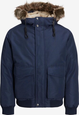 JACK & JONES Winterjas 'DAVID' in Blauw: voorkant