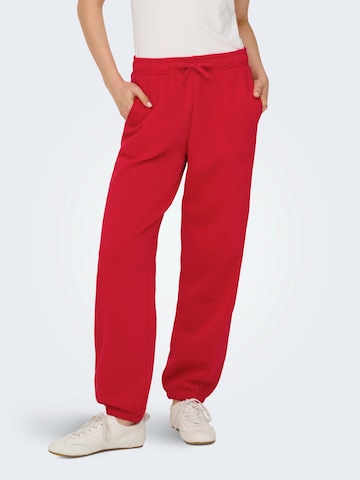 ONLY Конический (Tapered) Штаны 'ONLBEST' в Красный: спереди