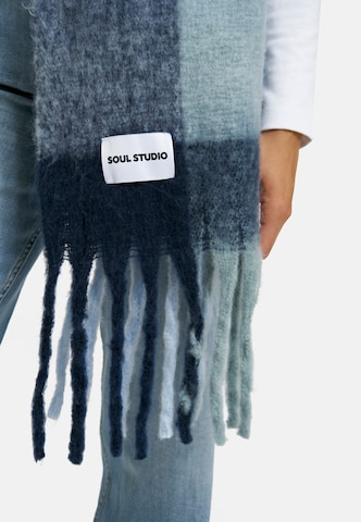 Smith&Soul Schal mit Karomuster und Fransen in Rot