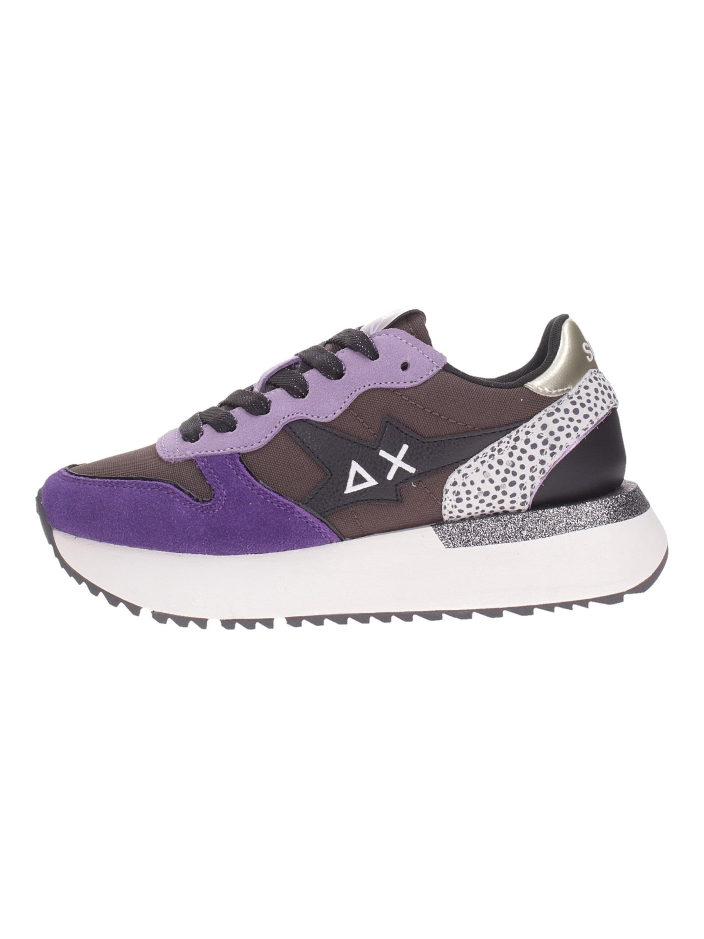 Sneaker bassa di SUN68 in lilla: frontale