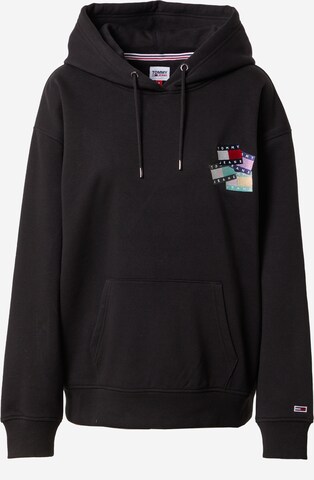 Tommy Jeans Sweatshirt in Black: front