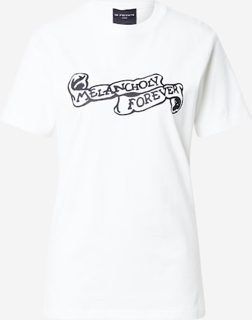 IN PRIVATE Studio Shirt 'MELANCHOLY FOREVER' in White: front