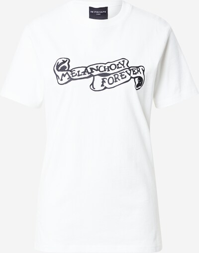 IN PRIVATE Studio T-Shirt 'MELANCHOLY FOREVER' in schwarz / weiß, Produktansicht