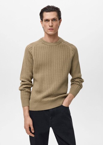 MANGO MAN Pullover 'Mars' in Beige: Vorderseite