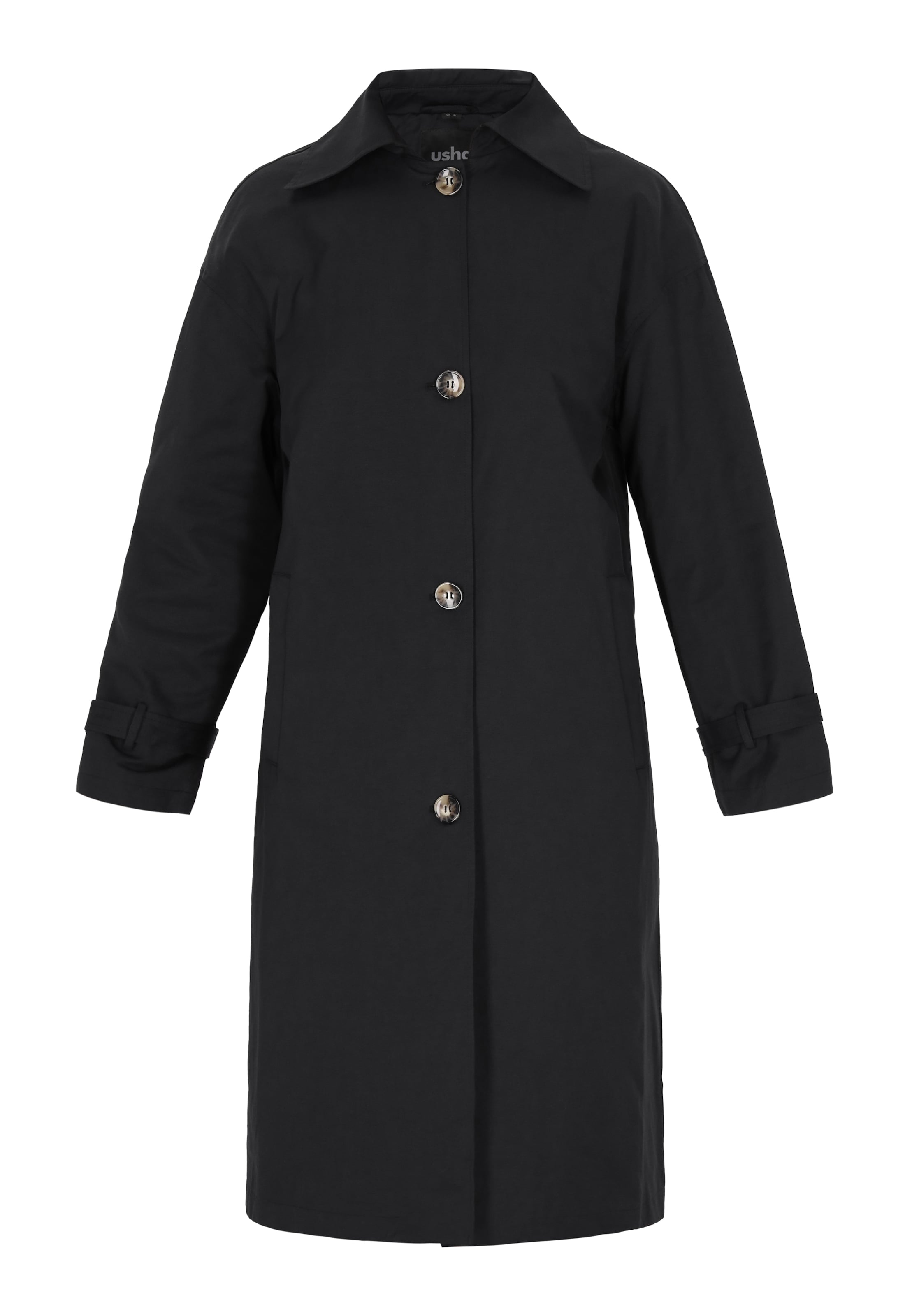 usha BLACK LABEL Between-seasons coat in Black: front