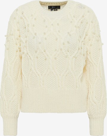 Pull-over faina en blanc : devant