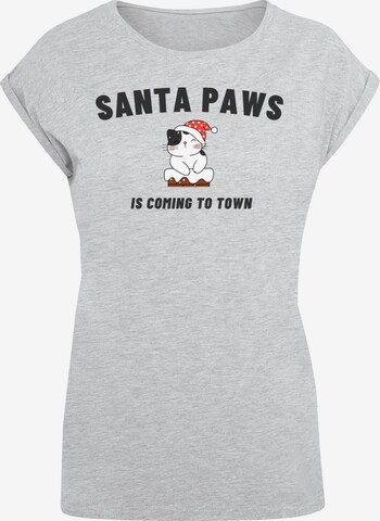 T-shirt 'Christmas' F4NT4STIC en gris : devant