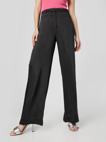 Wide leg Pantaloni 'Carla' de la VIERVIER pe negru: față