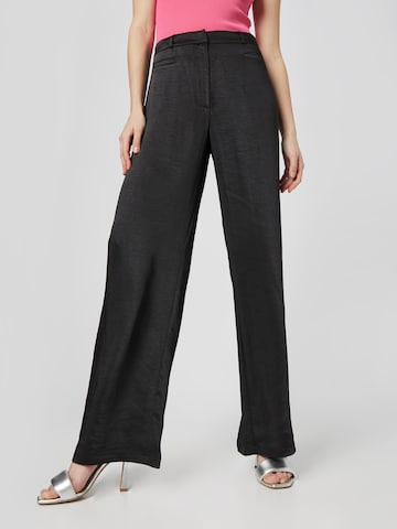 Wide Leg Pantalon 'Carla' VIERVIER en noir : devant