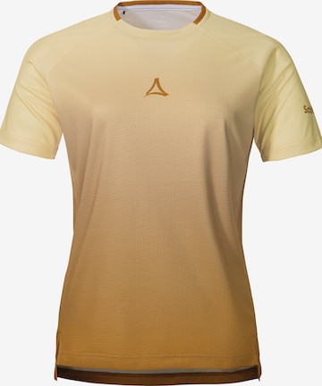 T-shirt fonctionnel ' Bike Shirt Style Koitere WMS ' Schöffel en jaune : devant